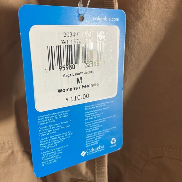 New with Tags Columbia Size Medium Womens Tan/Brown Shirt Shacket. - Picture 7 of 13